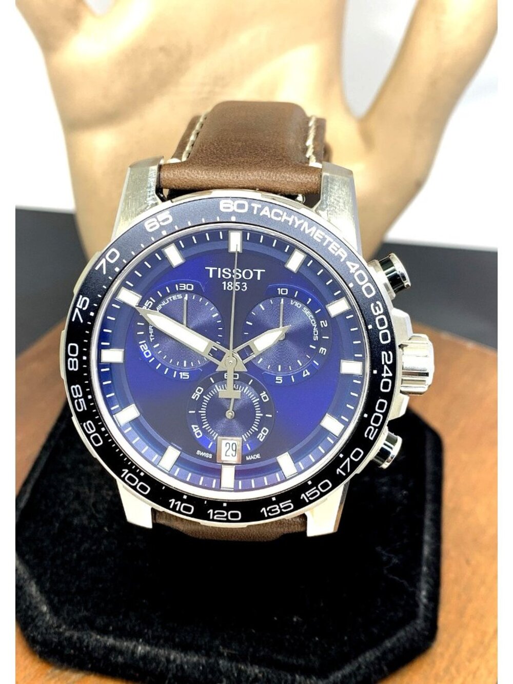 Tissot Men's Watch Swiss Quartz Chronograph Blue Dial Leather T1256171604100